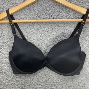 Victoria Secret Very Sexy Push Up Bra Black Gold Padded Underwire 36C - Picture 1 of 20