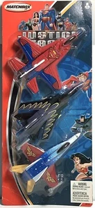 2003 Matchbox JL Die Cast Airplanes With Superman Batman & Wonder Women - Picture 1 of 7