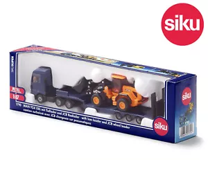 Siku 1790 MAN camion HGV caricatore basso + pala di carico JCB modello pressofuso giocattolo - Foto 1 di 3
