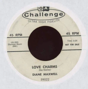 Diane Maxwell - Love Charms on Challenge Promo R&B Popcorn 45 - Picture 1 of 2