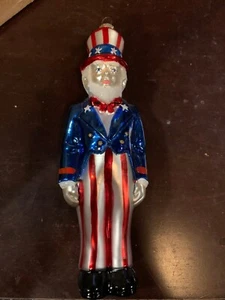 ORNAMENT Uncle Sam Patriotic red white blue, used, stars and stripes - Picture 1 of 3