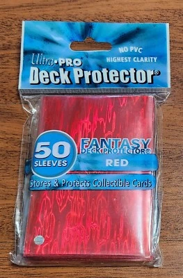 Ultra Pro Fantasy Deck Protector, Red, Very Rare Vintage Used Sleeves - Image 1 of 4