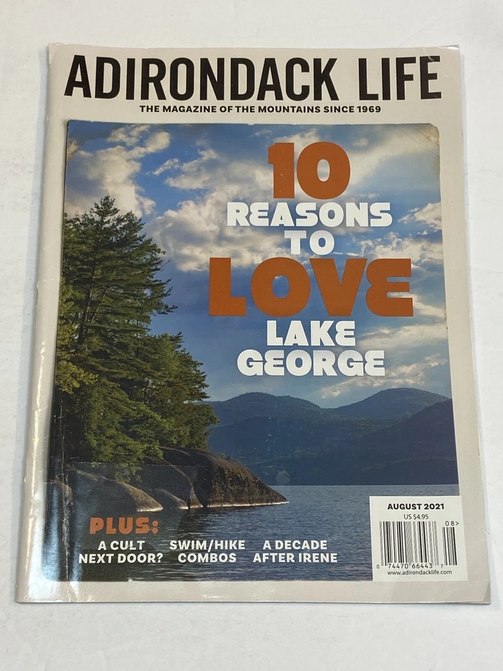 Adirondack Life Magazine Mountains Aug 2021 NY Love Lake George After Irene Cult Foto 1 de 1