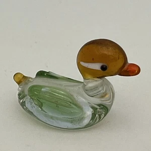 Estatuilla de pato pájaro de vidrio pequeño sin marca - Imagen 1 de 13