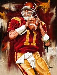 Matt Leinart USC Trojans 13 X 17 Giclee by James Byrne Series 1 - Picture 1 of 1