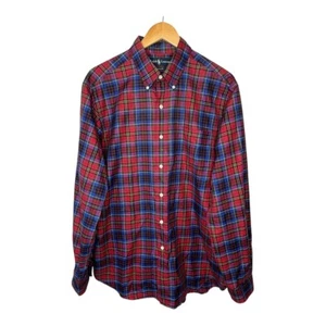 Ralph Lauren Vintage Plaid Button Down Shirt Classic Fit Long Sleeve Size Large - Picture 1 of 8