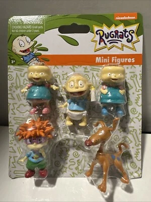 Juego de 5 mini figuras coleccionables Rugrats Nickelodeon 2021 Tommy Chuckie nuevas Foto 1 de 4