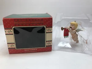 Enesco Ornament Sweet Cherub Angel Trumpet Joy 1988 New Vintage Christmas Jesus - Picture 1 of 3