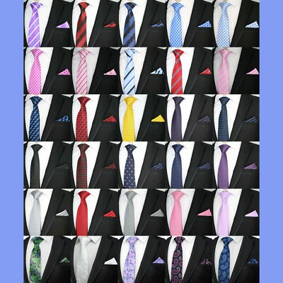 NEW SEASON BRIGHT TIE AND MATCHING POCKET SQUARE HANKY QUALITY WEDDING EVENT SET - Image 1 of 4