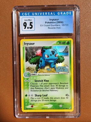 Ivysaur 35/100 EX Crystal Guardians Reverse Holo Pokemon CGC 9.5 Gem Mint - Image 1 of 3