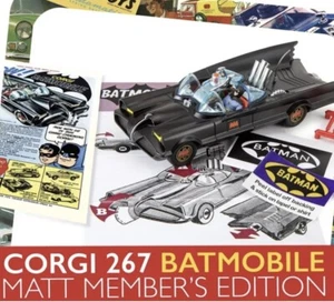 Corgi Model Club Batmobile 2024 Reissue No 267 Matt Black Exclusive Club Edition - Picture 1 of 5