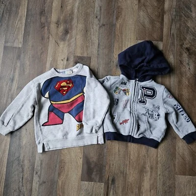 Moletom Ralph Lauren 18M gráfico com capuz de lã com zíper e ZARA 2T Superman - Imagem 1 de 4