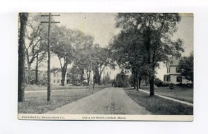 Postal de Groton MA, Old Ayer Road, casas, calle de tierra - Imagen 1 de 2