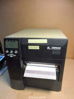 ZEBRA ZM600 USB + Network 168mm  Thermal Label Printer 375,311 INCH / BAD FEED - Bild 1 von 4