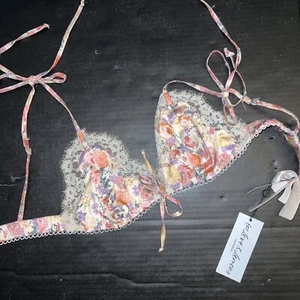 For LOVE & LEMONS M BRA BRALETTE cream Orange Lilac Purple Pink Rose SATIN LACE - Picture 1 of 4