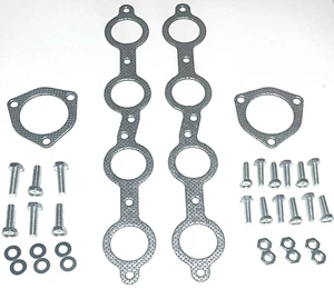 Header Manifold Gaskets + Bolts Set Fits C10 LS LS1 LS2 LS3 LS6 Conversion Swap - Picture 1 of 1