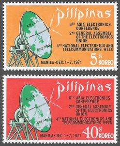 Filippine 1972 National Electronics Week (Manila, 1971) - francobolli - nuovo di zecca - Foto 1 di 2