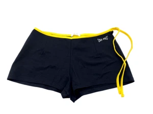 USA Pro Shorts Women Small Black Activewear Sport Casual Elastic Yellow Strap S - Picture 1 of 6