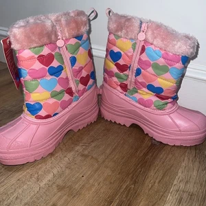 Kinder Place Schneestiefel Reißverschluss Herzen Größe 3 Jugend Neu Mit Etikett - Bild 1 von 6