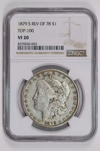 1879-S REVERSE 1878 MORGAN DOLLAR NGC VF20 - Picture 1 of 2