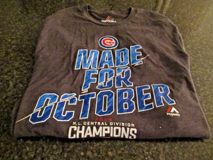 Majestic MLB Chicago Cubs Made For October 2016 Baseball T-Shirt Men's L - Picture 1 of 1