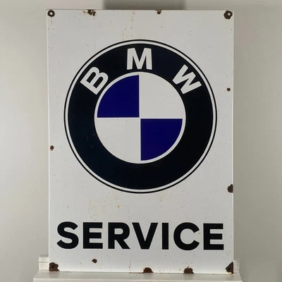 BMW Enamel Sign - 68x48x1cm (26.8x18.9x0.4") - Rare Workshop Service Retro Decor - Image 1 of 4