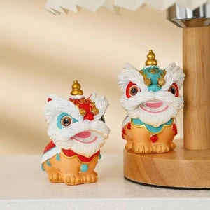 Resin Lion Ornament Chinese Style Tea Pet Crafts Animal Statue Prop - Picture 1 of 16