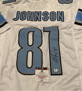 Calvin Johnson Lions Signed XL Autographed Custom Football Jersey W/ COA - Picture 1 of 3