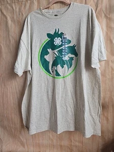 NATIONAL 4-H COUNCIL T-Shirt SIZE 2X LIGT BROWN 4 Leaf Clover NEW ANIMALS - Picture 1 of 9