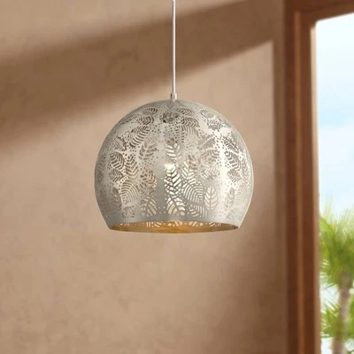 Nickel Mini Pendant Light 11 3/4" Modern for Dining Room House Bedroom Kitchen - Image 1 of 4
