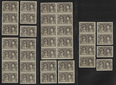 CANADÁ 1/2c Negro Quebec Tercentenario #96 x 36 Copias Nunca Montadas Foto 1 de 2