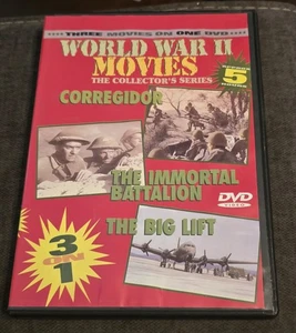 World War II Movies - Corregidor/The Immortal Battalion/The Big Lift (DVD, 2003) - Imagen 1 de 2