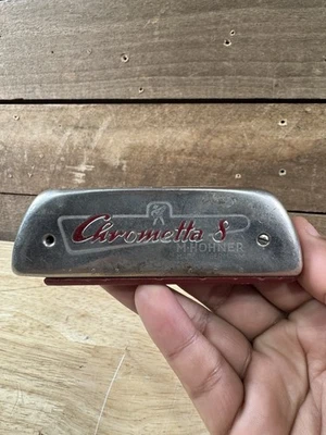 Vintage M. Hohner Chrometta 8 Harmonica Made In Germany C Key - Image 1 of 4