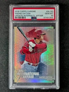2018 Topps Chrome Update SHOHEI OHTANI RC An International Affair SP PSA 10 - Picture 1 of 3