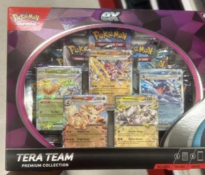 NEU Pokemon Tera Team EX Premium Collection 5 Foils 9 TCG Booster Packs NIB - Bild 1 von 2