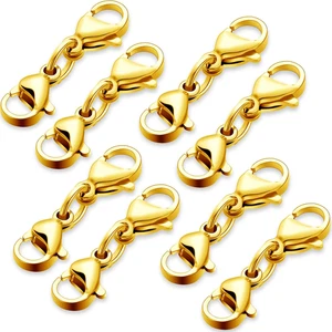 Double Lobster Clasp Extender Double Claw Connector Bracelet Extension Clasp Sma - Picture 1 of 12