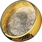 2023 SAMOA 3 OZ SILVER THE LORD OF THE RINGS   ONE RING GOLD PLATED