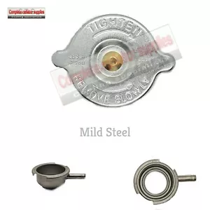 Mild Steel steel 56 mm Radiator Filler Neck and 15lb Pressure Cap - Bild 1 von 3