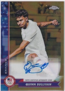 Quinn Sullivan 2024 Topps Chrome Olympics Gold Refractor Auto /50 - Picture 1 of 2