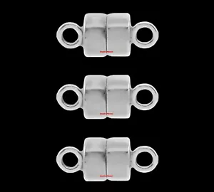(3) 4,5 mm 925 Sterlingsilber MAGNETISCHER VERSCHLUSS Konverter Armband Kette Halskette - Bild 1 von 5
