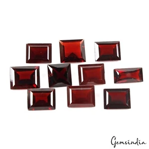 28.50 Ct/10Pcs Natural Untreated Rhodolite Garnet Baguette Cut 8-10mm Loose Gems - Picture 1 of 5