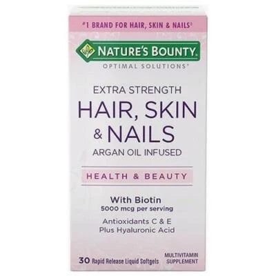 Natures Bounty Natures Bounty Optimal Solutions Hair  Skin & Nails  30 ea - Image 1 of 3