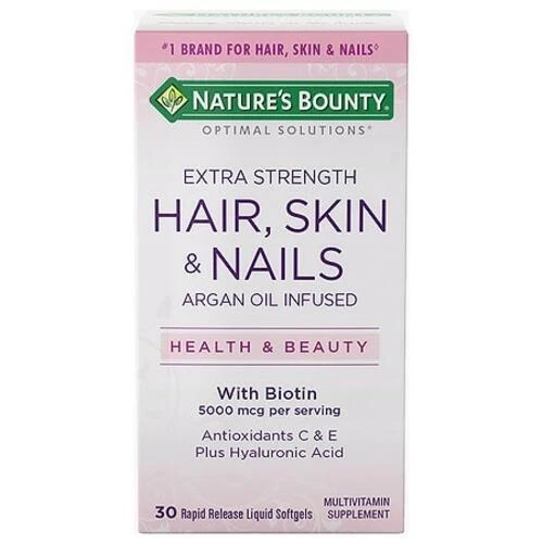 4 Pack Nature's Bounty Optimal Solutions Hair Skin Nails Formula 30 Tablets