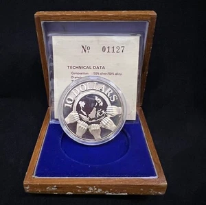 1977 Singapore 10th Anniversary of ASEAN SGD 10 Dollars Proof Coin Set No: 01127 - Picture 1 of 3