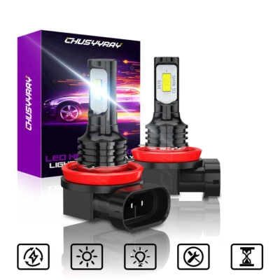 For Chrysler Town & Country 2010-2016 - 2x H11 LED Fog Driving Light Bulbs 6000K - Image 1 of 4