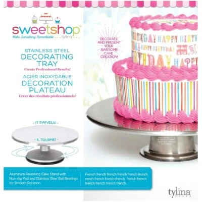 Sweetshop Stainless Steel Swivel Cake Decorating Tray Icing Turntable #C217 - Image 1 of 4