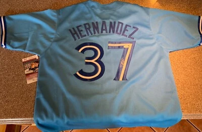 Teoscar Hernandez autographed jersey Toronto Blue Jays Powder Blue JSA Authentic - Image 1 of 4
