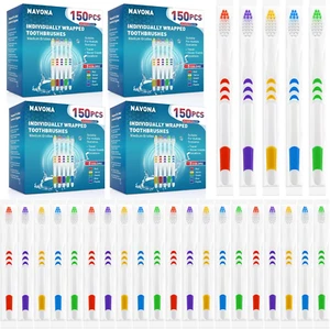 600 PCS Bulk Disposable Toothbrushes, Medium Soft Bristles, Kids Size - Picture 1 of 12