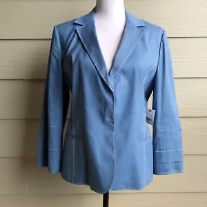 NWT Tahari Women’s Linen Blend Surf Monica Jacket Size 12 - Picture 1 of 8