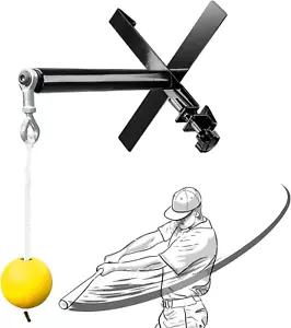 Tragbarer Baseball-Schwungtrainer mit dem angebundenen Ball, Premium-Schlagen/Schlagen-T - Bild 1 von 12